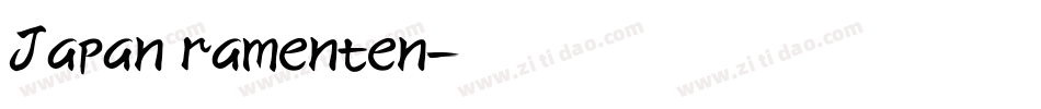 Japan ramenten字体转换